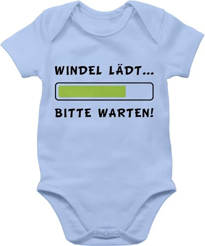 Shirtracer - Baby Body Kurzarm - Sprüche - Windel lädt