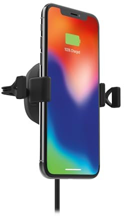 Mophie Charge Stream Qi Wireless Vent Mount Made for Apple, Samsung and Other Qi Enabled Smartphones - Black