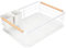 Modern Wood Handle Dish Rack and Drain Board, Attom Tech Home 16.5 x 12 x 5.5 Kitchen Plate Cup Dish Drying Rack Tray Cutlery Dish Drainer