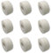 9er-Set Fingerverband | Pflasterverband | Pflaster ohne Kleber - Farbauswahl - 2,5cm x 4,5m - elastisch, wasserabweisend, kohäsiv (Weiß)