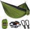 AnorTrek Camping Hängematte, superleichte tragbare Fallschirm Hängematte mit Zwei Baumgurten Einzel oder Doppel Nylon Reisebaum Hängematten Olivgrün&schwarz