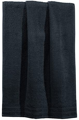 Erwin Müller Liegetuch Heidelberg 100% Baumwolle schwarz Größe 80x200 cm - saugstark, gut trocknend, kompakt, leichte Qualität - ideal für Sport, Strand, Reisen