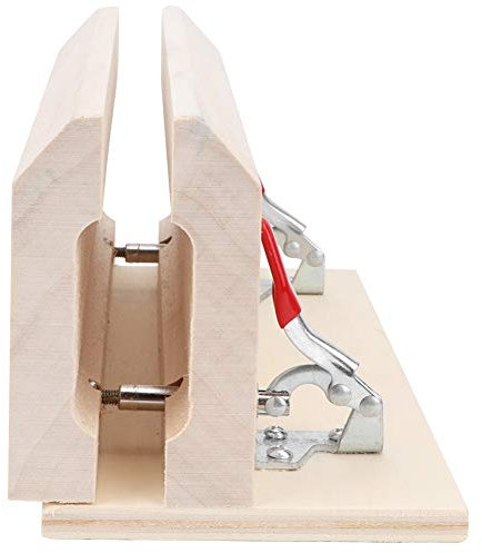 Tavolo da Lavoro in Legno per Pelle, Morsetto Professionale per Pelletteria, Strumento da Clip per Allacciatura