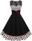 Bbonlinedress Rockabilly Kleider Damen elegant Kleid festlich Vintage cocktailkleid Abendkleider Petticoat Kleid Sommerkleid White Black Bdot 3XL
