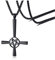 Herren Gothic Pentagramm Satanische Halskette : Edelstahl Pentagramm Satanic Satan Pagan Wiccan Inverted Cross Anhänger Halskette für Männer Halloween Weihnachten Geschenk, 24 Rollenkette ,Schwarz