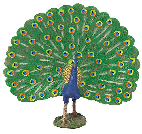 Zerodis Pfau Spielzeug Figur, Pfau Modell Hoch Simulation Wildtier Modell Home Office Dekoration Ornament Kinder Spielzeug(Pfau)