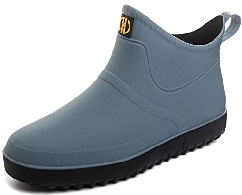 GURGER Stivali di Gomma Uomo Donna Stivaletti Pioggia Stivaletto Bassi Impermeabili Wellington Blu Taglie 43,270