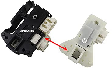 Marel Shop® - Elettroserratura blocco porta per lavatrice compatibile con Indesit Ariston per modelli: WMG720B - WML700EXM - WMAQB721P