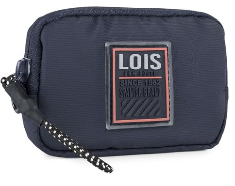 Lois - Monedero Hombre - Monedero Hombre Pequeño. Llavero Hombre Cartera Juvenil Chico - Cartera Juvenil Chico. Cartera Tarjetero, Marino