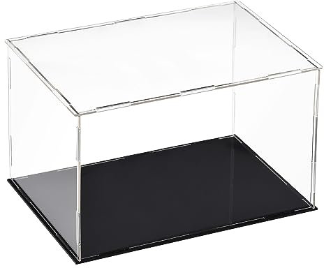 sourcing map Acryl Klar Vitrine Box Staubdichter Schutz Würfel Sammlerstück Ausstellungsbox 30x20x20cm