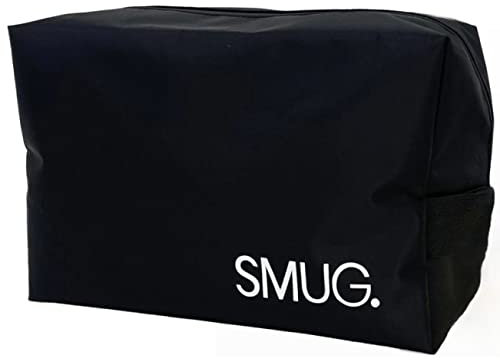 SMUG Waschbeutel & Kulturtasche | Wasserdichter Reise-Waschbeutel | Hängende Kulturtasche für Männer & Frauen | Großer Waschbeutel für Fitnessstudio, Haar- & Hautprodukte, Reisen | Schwarz