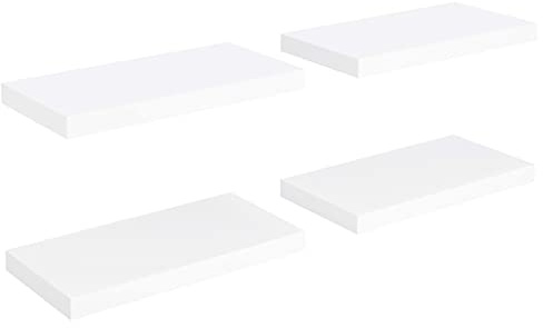 vidaXL Schwebende Wandregale 4 Stk. Weiß 50x23x3,8cm MDF