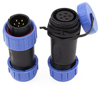 ZBLZGP HE21 Connettore circolare a 6 poli con filettatura impermeabile IP68 per applicazioni aerospaziali, con connettore maschio e femmina per cavi in linea