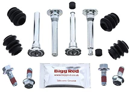 Bigg Red - Brake Caliper Slider Bolt Guide Kit - Compatible with, Front Left & Right - Includes Locking Bolts, Rubbers & GreaseBolts, Rubbers & Grease