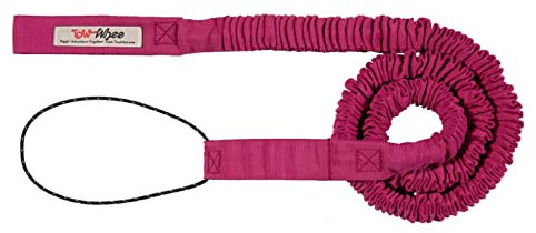 TowWhee E-Bike Connect Strap Bike Bungee Tow Rope for MTB & Cycling | Compatible with Any Bicycle (Burgundy Stretch Pull Strap)