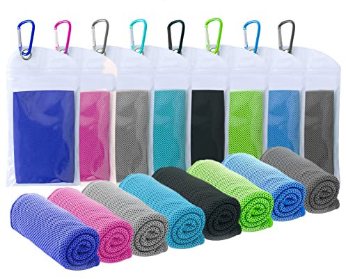 SZELAM 40x 12kühlende Handtücher,8 Pcs kühlende Handtuch für Hals und Gesicht,Fitness-Handtücher,weiches,kühles Handtuch für Training,Yoga,Golf,Camping,Outdoor-Sporthandtuch für sofortige Kühlung