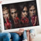 PAWCA Diamond Painting, Vampire Diaries DIY 5d Diamant Painting Bilder, Diamant malerei Kits Malen nach Zahlen Wohnzimmer Bilder für die Inneneinrichtung（Runder Diamant50x60cm）