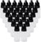 Jetisva 50 PCS Paint Dropper Bottles 20ml Plastic Eye Dropper Bottle Clear Squeezable Eliquid Bottles Empty Pinch Bottle with Cap for Eye Liquid Essential Oil Paint Sample Bottles (Black)