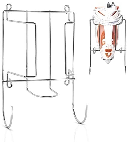 Iron Holder Wall Mount Ironing Board Holder - Chrome Plated Stainless Steel Iron Stand for Compact Space Saving Iron Storage