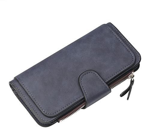 wojonifuiliy01 Mode Frauen Brieftasche Kupplung Kartenhalter Geldbörse Dame Lange Handtasche Multi Card Buckle Wallet Planzeiger Mit (E, One Size)