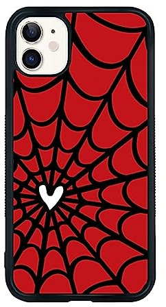 Coole Anime-Handyhülle für iPhone 11, mit trendigem Muster im Spinnennetz-Design