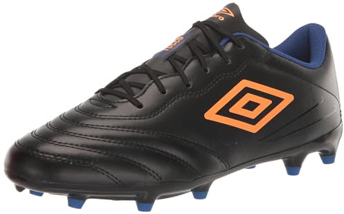 UMBRO Tocco 3 League FG, Tacos de fútbol Hombre, Negro Naranja Azul, 39.5 EU