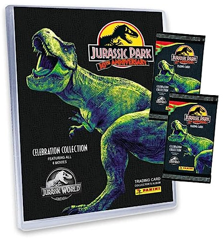 Panini Jurassic Park Karten - 30TH Anniversary Trading Cards (2023) - Sammelkarten - Auswahl (1 Mappe + 2 Booster)