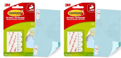 Command 17024 Poster Mounting Adhesive Strips - White, Pack of 24
