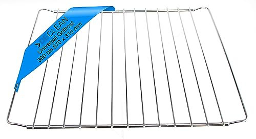 DeClean Grillrost Rost Gitter Ersatz für Backofen und Kühlschrank, Breite 390 bis 570 mm Tiefe 310 mm