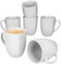 MamboCat Lotta 6er Set Kaffeebecher I 300 ml I weiße Porzellan-Becher mit Henkel für 6 Personen I Tassen für Heißgetränke wir Tee, Kakao, Cappuccino, Latte Macchiato & Co I schickes Geschirr
