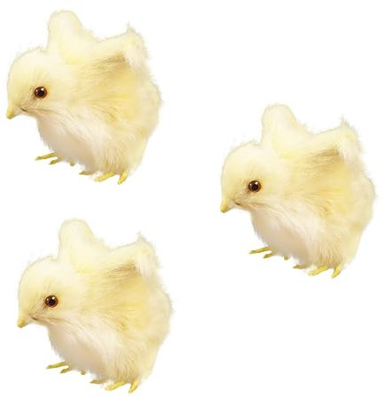 Toyvian 3st Spielzeug Plüschpuppe Plüschtiere Flauschige Kuscheltiere Pompones De Porristas Simulationsküken Mini Kind Statue