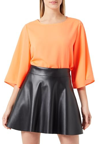 NOISY MAY NMandy PU HW Flared Skirt WVN Noos Mujer Minifalda Negro M