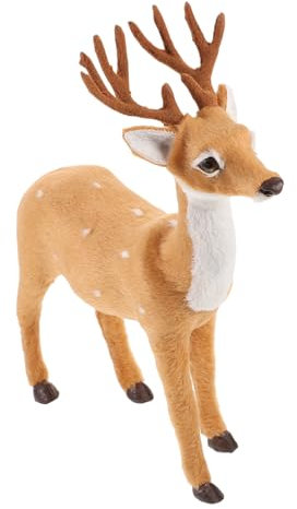 VINTORKY Simulierte Elch Desktop Ornamente Urlaub Regal Rentier Geschenke Rentier Weihnachten Rentier Dekorationen Weihnachten Hirsch Figuren Elch Dekor Büro Tier Hirsch Kunststoff Esstisch