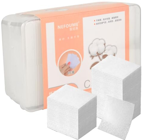 1000 Stück Make-up-Entferner Wattepads für Gesicht, Lippen, Augen, Make-up und Nagellackentfernung, Baumwollpuff, hypoallergen, weich, stark und langlebig, fusselfrei, 100 % reine Baumwolle