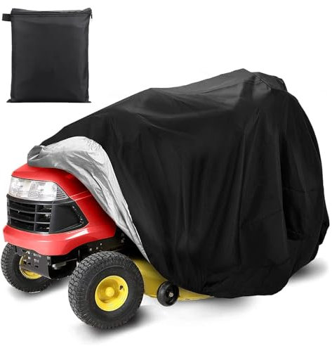 Telo di copertura impermeabile per trattori tosaerba, 210D Oxford, con custodia, resistente ai raggi UV, per giardino e esterni, 183 x 137 x 117 cm