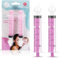 Bluet B Baby - 2Uds Jeringa Lavado Nasal Bebes Silicona - Aspirador Nasal Saca Mocos para Bebes - Limpiador Nasal Bebe - Succionador Descongestionante Nasal 10ml - Reutilizable - Rosa