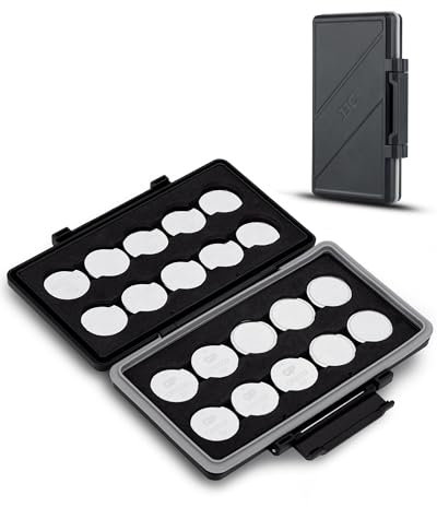 Coin Battery Storage Case Organizer for 20 Button Batteries, Water-Resistant Anti-Shock, Coin Cell Battery Holder Box for CR2032 CR2025 CR2045 CR2016 (Not Includes Batteries)