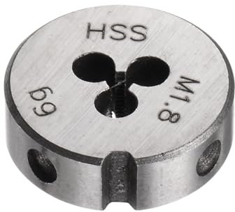 QUARKZMAN Terrajas Redondas Métricas M1.8 x 0.35 (Derecha) Acero de Alta Velocidad (HSS) Herramienta de Reparación de Terrajas para Cortar Tornillos