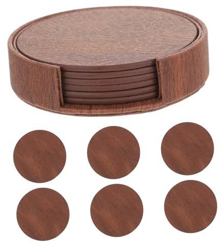 Alipis Posavasos De Cuero De 6 Piezas Tapetes para Tazas Almohadillas para Vasos para El Hogar Almohadillas para Vasos para La Cocina Tapetes para Tazas para El Hogar Tapetes para