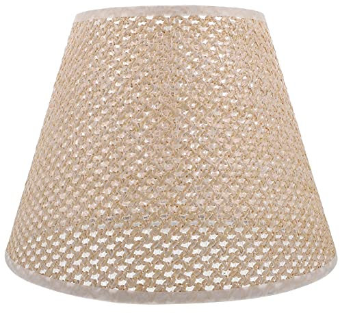 Amosfun Kleine Lampenschirmabdeckung Natürliche Lampenschirme Für Tischlampe Rattan-Gewebte Lampenschirme Boho-Lampenschirm-Ersatz E27