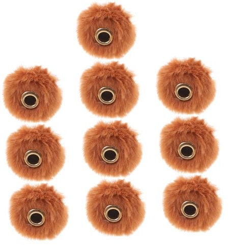 DIYEAH 10 Stück Kleine Pompons Aus Kunstpelz Für Schmuck Und Accessoires Zum Häkeln Und Basteln Mit Geradem Für Einfaches Auffädeln in Gemischten Farben Für Verschiedene Diy-anwendungen