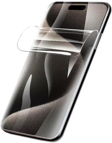 Negugew 2 Stück Displayschutzfolie für iPhone 15 Pro, Ultradünne Hydrogel-Folie aus Weichem TPU für iPhone 15 Pro Berührungsempfindlich