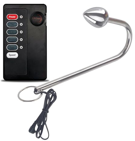 Analhaken für Frauen Reizstromgerät Anal Hook Estim Prostata Melken | Elektro Analplug Edelstahl Estim Plug Anal Haken Schock Butt Plug Elektroschock Stimulation Reizstrom Sexspielzeug für Männer