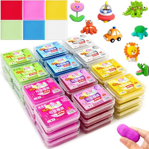 YeahBoom 36 Stück Knetradiergummis,Weich Knetbar Radiergummis,Knetradiergummi Art Eraser,Skizze Kitt Gummi mit Kunststoffgehäuse,Knetgummi Radiergummi für Bunte Zeichnung Malerei Schulbedarf