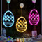 3 Stück Osterdeko Led Fenster Licht, Ostern Deko LED Lichterkette Osternhasen Fensterlichter mit Saugnapf und Timer Batteriebetrie, Osterdeko Für Draußen & Innen, Zuhause Party (A)