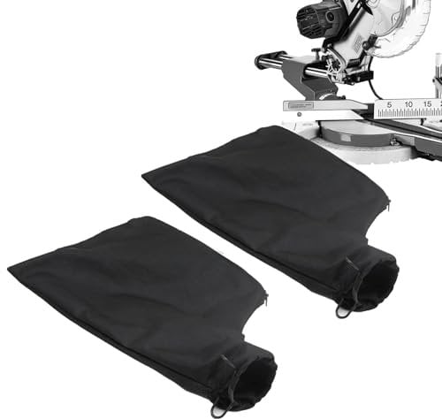 Planer Dust Bag, 2PC Miter Saw Dust Bag, Miter Saw D-ust CollectionBags, SawDust DustBag With Zipper And Wire Rack, Makes It Easy To Dispose Of D-ust Inside DustBag For Model 255 MiterSaw Accessory