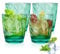 Vasos de plástico reutilizables, juego de 4 vasos de plástico para niños y adultos, perfectos para agua, jugo, vasos de plástico duraderos y prácticos (verde)
