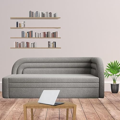 Agritrade AK Fabillo Teen Boys and Girls Bed with Storage Sleeping Surface 135 x 199 cm Grey Right