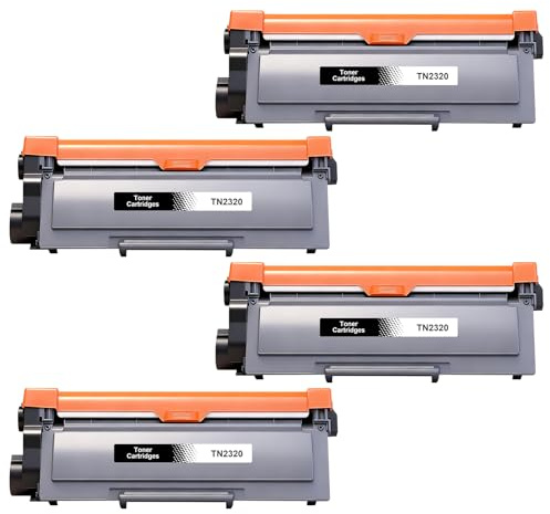 Veson Toner TN2320 TN-2320 Kompatibel für TN 2320 TN2310 TN-2310 Toner für Brother MFC L2700DW L2700DN L2720DW L2740DW DCP-L2520DW L2540DN L2560DW HL-L2340DW L2360DN L2300D L2365DW (4 Schwarz)