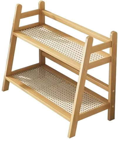 Fegtrtyoa Double Layer Desktop Organizer Shelf 2 Tiers Space-Saving for Office Kitchen Cup Holder Storage Rack